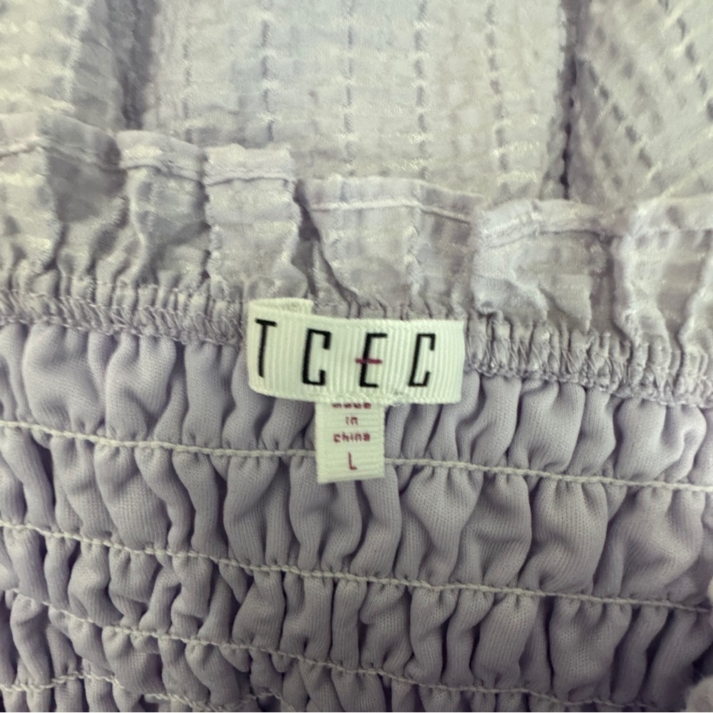 TCEC Purple Smocked Ruffled Mini Dress - Picture 5 of 5